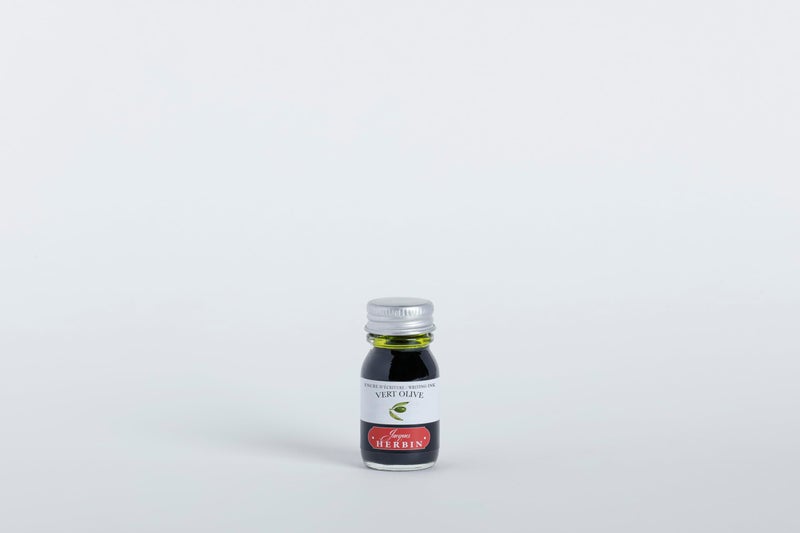 Jacques Herbin Fountain Pen Ink - 10 ml Bottled - Vert Olive - Image 3